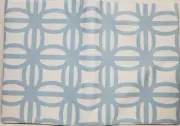 Superior Vinyl Flannel Back Tablecloth,60"x80" Oval (4-6 ppl) BLUE ON WHITE, BHD