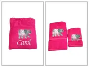EMBROIDERED BATH TOWEL/ BATH SHEET/ HAND TOWEL & WASHER SET - ' ELEPHANT '