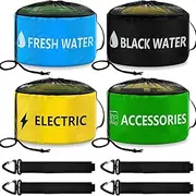 AIMALL 4-Pack RV Hose Bag and Cable Organizer, Caravan Camping Storage Bags for Water Hoses, Electrical Cords, and Accessories