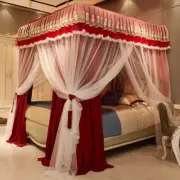 Luxury Mosquito Net For Summer Bed Canopy With Stainless Steel Frame Bed Curtain