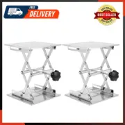 2 PCS 8 X 8 Inch Lab Jack Scissor Stand Stainless Steel Lab Lift Table Laborator