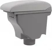 EXEGPLPVK Fit for Hyundai Elantra XD armrest Box Central Store Content Storage Box with Cup Holder USB Interface(Gray)