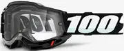 100% Accuri II OTG Essential Motocross Goggles, black-white for Men Black White