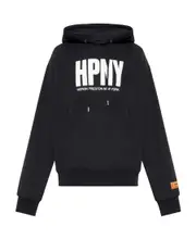 Heron Preston Logo-Print Hooded Jumper XS Black