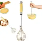 Stainless Steel Semi-Automatic Egg Milk Beater Rotary Whisk Blender Mixer Tool