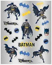 Unique 77529 Sticker Sheets | Batman | 4 Pcs, Multicolor, one Size