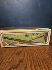 HO Scale Bachmann Train 36 Telephone Poles & Signs