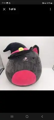 Squishmallows Catarina The Witch Cat Plush Halloween 14" Soft Cuddly