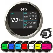 85mm Marine Boat GPS Speedometer Odometer Meter 0-999Knot Speed Gauge Waterproof