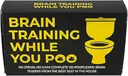 Gift Republic Cards Set Brain Training While You Poo, Toilet Trivia and Puzzle Game, Fun Bathroom Brain Booster, Humorous Card Set for Mental Exercise