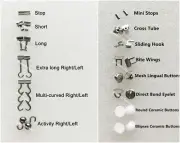 Dental Crimpable Hooks Cross Tube Long Short Stop Lingual Buttons Sliding Eyelet
