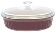 CorningWare 2.5qt/2.3L French Colors Cabernet Red Baking Dish with Lid