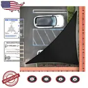 200 GSM Heavy-Duty Black Triangle Shade Sail 10' x 20' - Ultimate Sun Defense