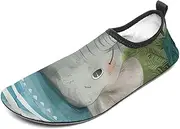 [BTCOWZRV] Water Shoes for Women Men Elephant in The Jungle Water Sports Shoes Slip-on Breathable Lightweight Athletic Aqua Sock