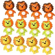 Anneome Adorable Lion Mini Erasers - Perfect for Supplies - Pack of 12 Delicate Prize Cartoon Pencil Erasers Ideal for Exams Fun and Kawaii Fantastic Easter Basket Stuffer