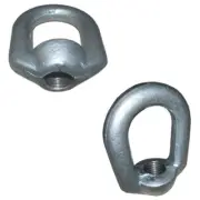 7/8" x 1" Tap Threaded Hot Dipped Galvanized Forged Eye Nut 9,000 Lbs WLL-Pack 2
