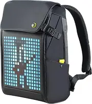 Divoom LED Display Laptop Backpack with App Control, 17 Inch Cool DIY Pixel Art Animation Fashion Backpack, Unique Backpack for Men or Women, Black, largre, Fashion, Black, largre