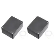 4.53"x3.54"x2.17" Junction Box Wiring Enclosure Case for DIY Projects Black 4Pcs