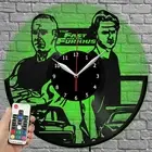 LED Clock Fast & Furious Vinyl Record Wall Clock Led Light Wall Clock 2923