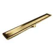 Radiant Tile Insert Linear Shower Grate 600mm (74mm outlet) Brushed Gold 316-GLD