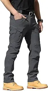 [AUTIWITUA] Men's Tactical Pants Water Resistant Cargo Pants Lightweight Outdoor Hiking Work Pants(No Belt)