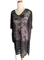 TS Taking Shape Women's Top Black Netting Lace New With Tags Plus Size M