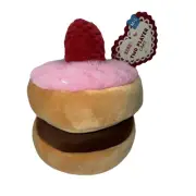 Bark Box Dog Toy Two Player Cake Plush Valentines Pup Crinkle Squeak Large