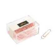 200pcs/box Rose Gold Romantic Small Mini Metal Paper Clips Bookmarks Photos Letter Binder Clip Stationery School Office Supplies