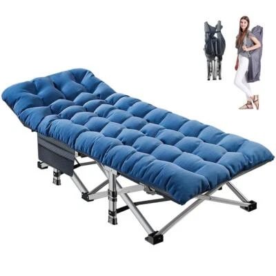 BOZTIY Folding Camping Cot 14"x28" Heavy Duty Sleeping Double Layer w/ Carry Bag