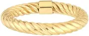 [JewelryWeb] 14ct Yellow Gold Twisted Stackable Ring Jewelry Gifts for Women - Ring Size Options Range: L to P