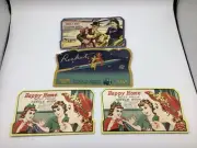 4 Vintage USA 1960 Stunning Retro Craft Needle Books Made In Japan New Old Stock
