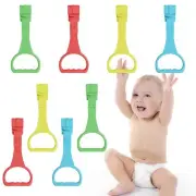 8Pcs Baby Pull up Rings-Baby Walking Exercises Assistant Rings-Baby Bed Stand...