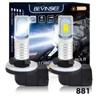 Bevinsee 2x 881 H27W/2 LED Front Foglight Globes Lamp 3000LM 6000K DC 12V 100W