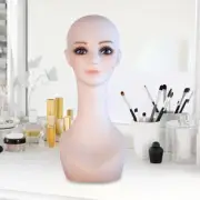 Cosmetology Mannequin Head Model with Ear Hole Prop Home Wig Bust Head Stand