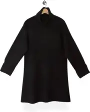 Topshop Funnel Neck Sweater Dress Size Small - Black