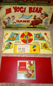 Vintage 1961 ~ YOGI BEAR GO FLY A KITE BOARD GAME Transogram ~ UNPUNCHED