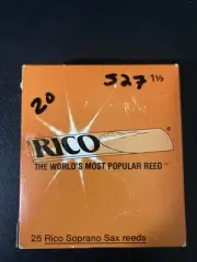New Rico Soprano Sax Saxophone reeds Strength 1.5 in open box (20 Reeds) -S27