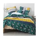 DaDa Bedding 100% Cotton Floral Patchwork Bedspread - Bohemian Gardenia Wild ...