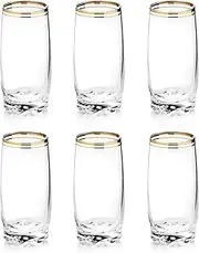 [Zanzer] 6-Piece Gold Highball Glass Cup Set