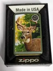 ZIPPO 2013 DEER BUCK GREEN MATTE LIGHTER SEALED IN BOX R968