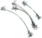TOBBOMEY 1 Set Fishing Leader Wire Tangle Steel Trace with Snap Connectors for Saltwater Freshwater Fishing High Tensile Strength Robust Design for Pike Rigging Lengths