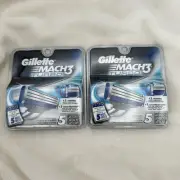 Gillette Mach3 Turbo Cartridge Razor Refills 10 Count (2x5 Packs) Sealed