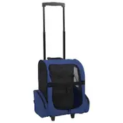vidaXL Multipurpose Pet Trolley Blue Foldable Bag Stroller Transport Carrier