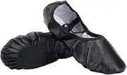 STOBAZA Classic Ballet Slippers Sole Yoga Dance Shoes for Gymnastics Jazz and Modern Dance Black Comfortable Lightweight Flats for Easy Movement