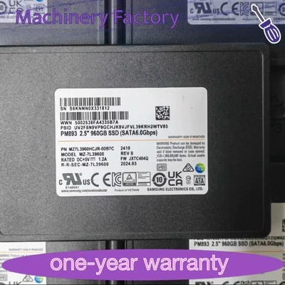 New Samsung PM897 SSD 960GB 2.5" SATA III 6Gbps MZ7L3960HBLT-00B7C MZ-7L3960B