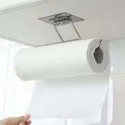 Paper Towel Holder Hanger Rack Kitchen Shelf Organizer Under Cabinet Roll Cup BK
