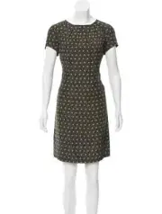 NWT Tory Burch FAB! Harriet Peacock Feather 100% Silk Shift Dress 6