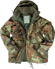 Mil-Tec Wet Protection, textile jacket , color: Camo (Flecktarn) , size: S