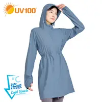 在飛比找蝦皮商城優惠-【UV100】防曬 抗UV-Suptex清涼連帽長版女外套-