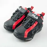 在飛比找樂天市場購物網優惠-FILA 兒童 氣墊籃球鞋 黑紅 3-B415W-051 現